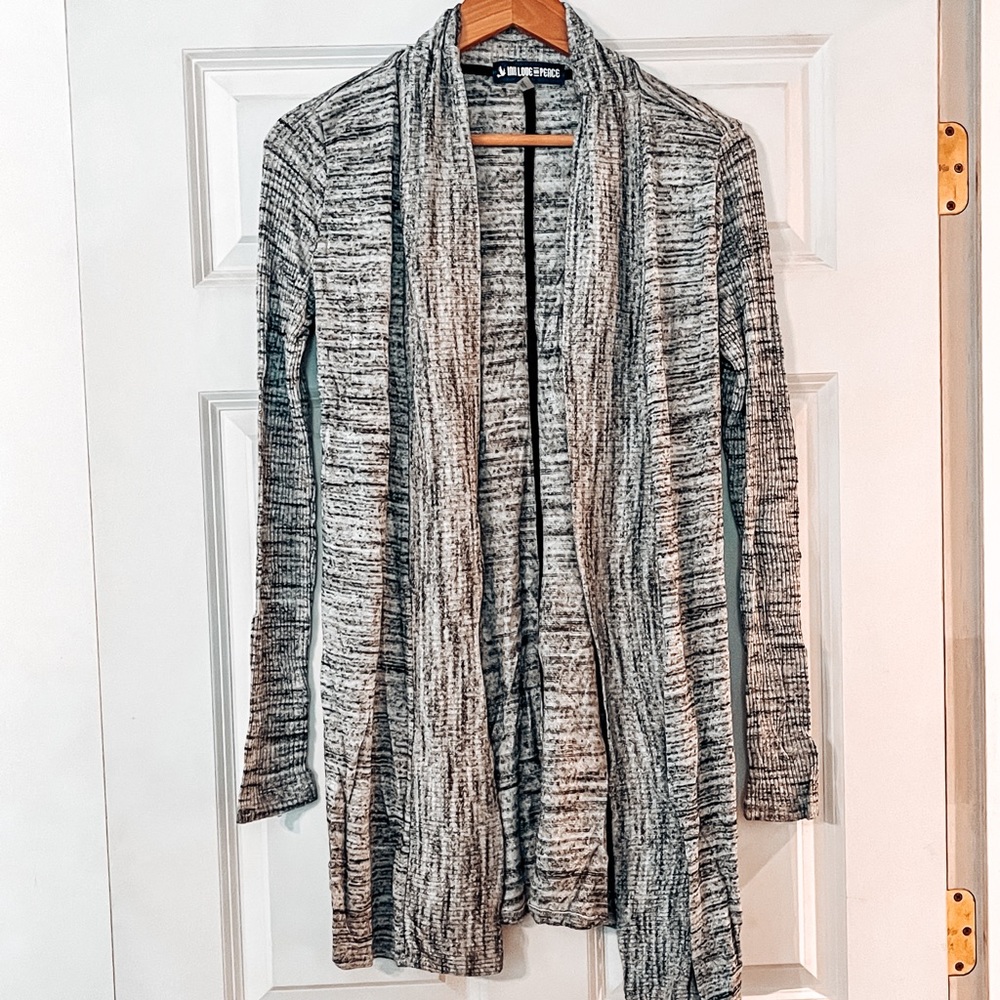 Gray cardigan